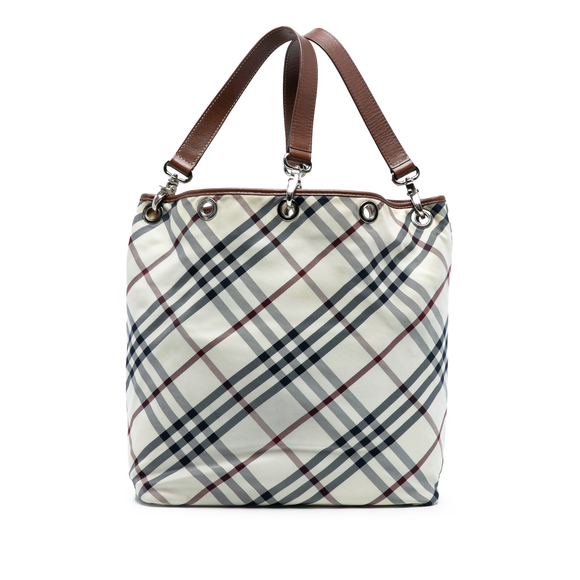 Pre-Loved Burberry Nova Check Canvas Tote